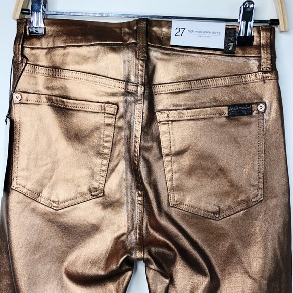 7 FOR MANKIND The High Waist Ankle Skinny Jeans 27 - Picture 8 of 11